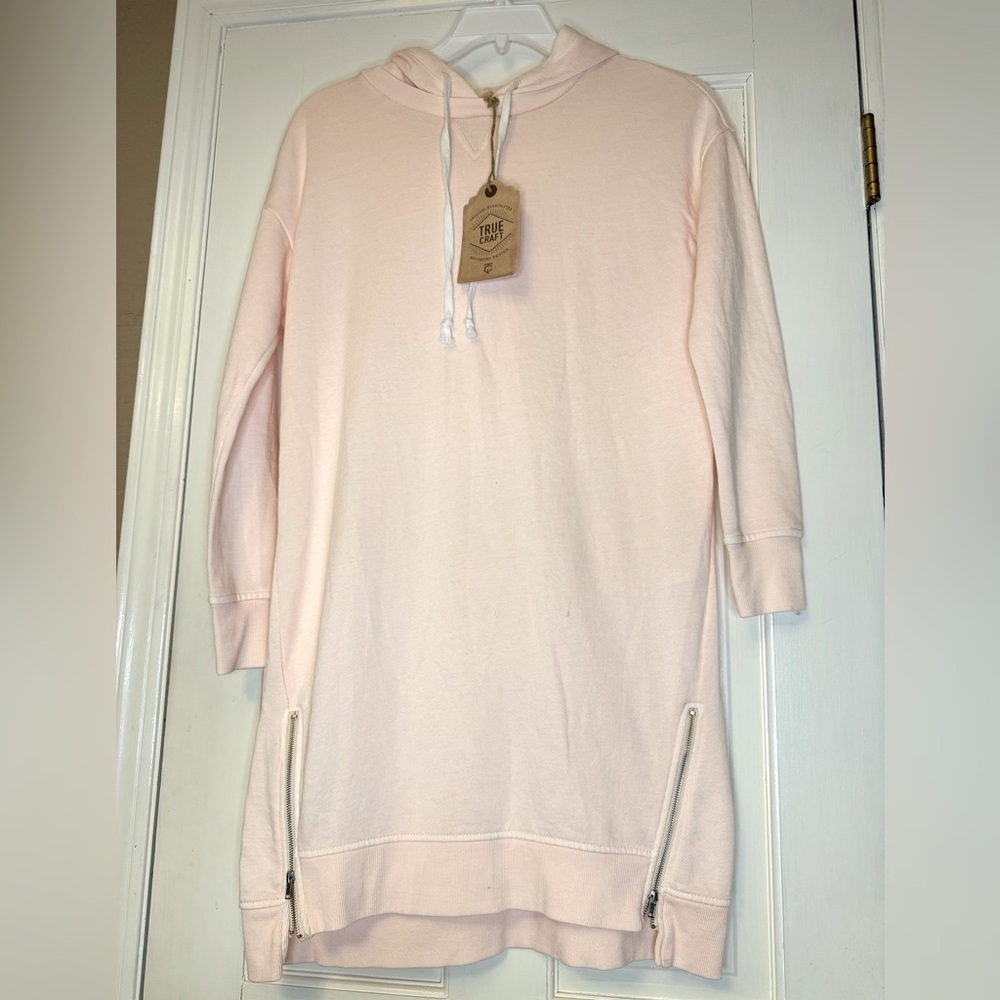 TRUE CRAFT‎ Pale Pink Hoodie Dress
